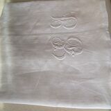 Monogram linen sheet