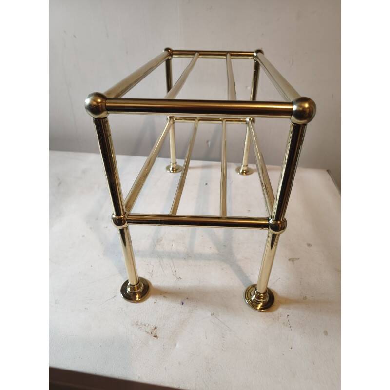 1900 shop shelf in bronze and brass