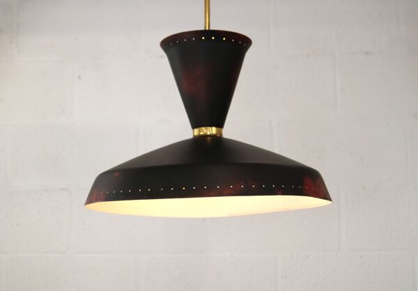 Lampe suspendue design suédoise ancienne *** Suède 1960 - Éclairage élégant