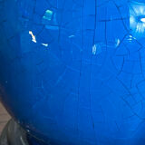 Pair of crackled ceramic lamps