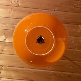 Orange ball chandelier, vintage pendant light, from the 70s