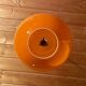 Orange ball chandelier, vintage pendant light, from the 70s