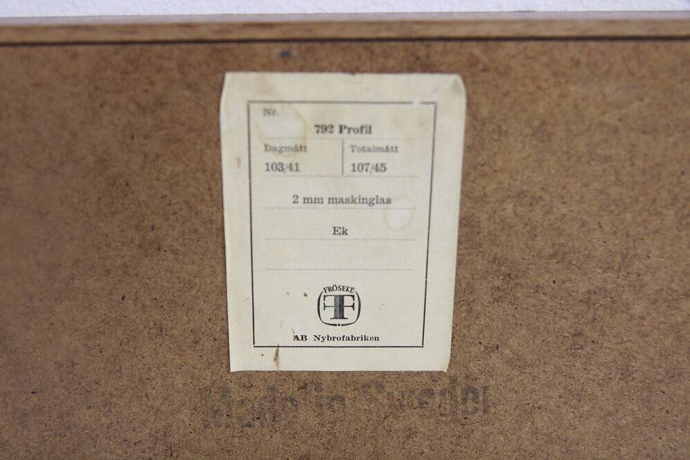 Miroir scandinave en chêne "792 Profil", Nybrofabriken, Suède, 1960