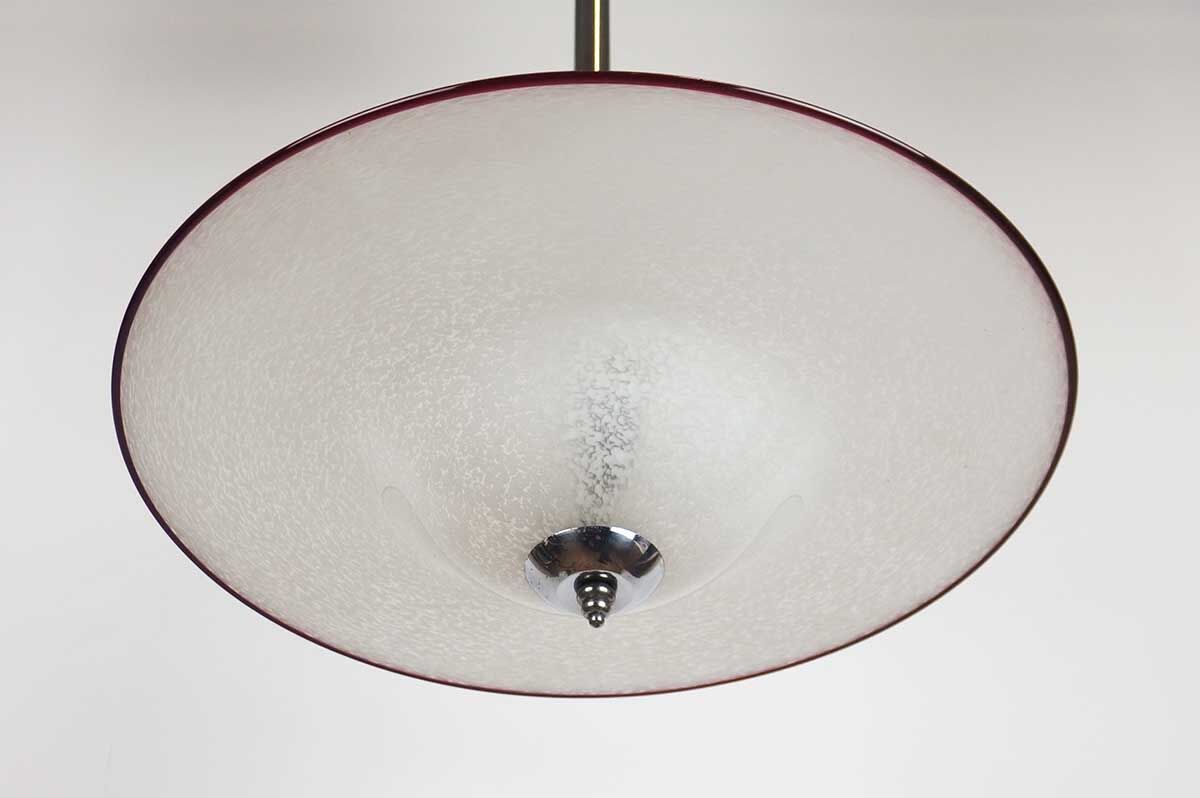 Lustre art déco en verre de clichy