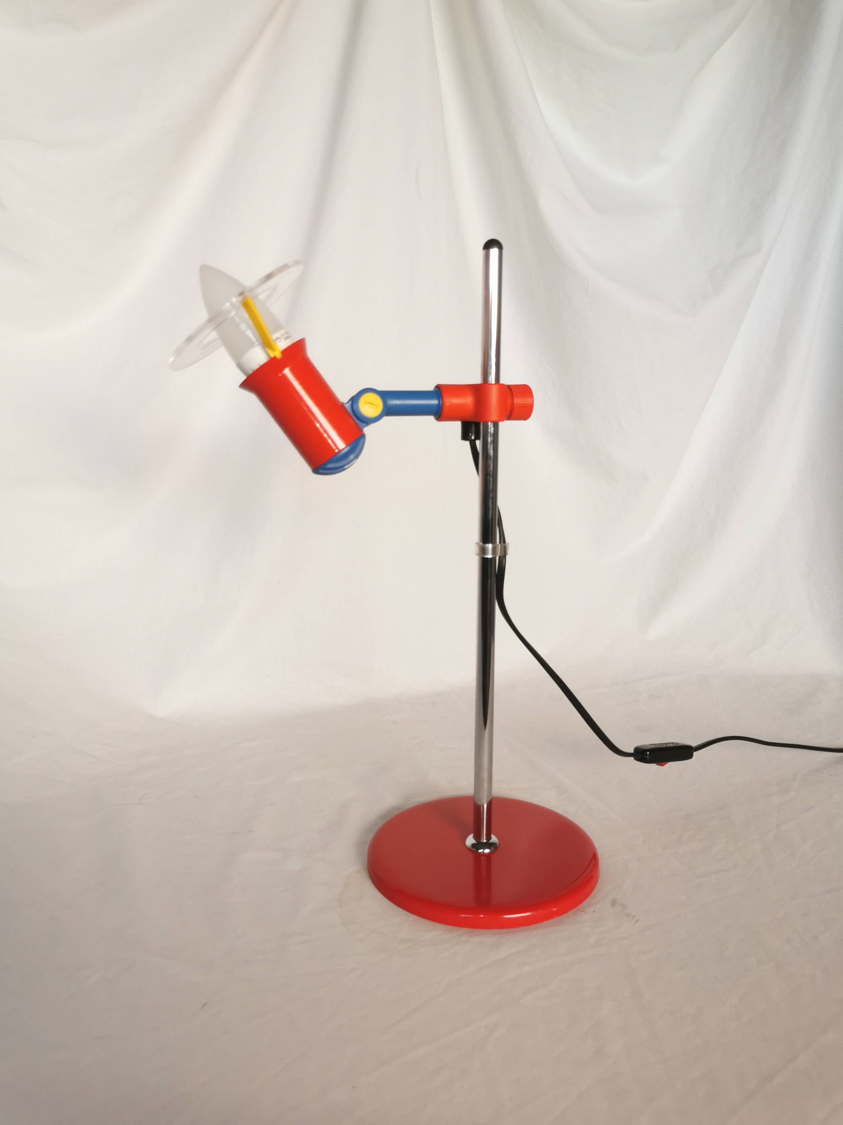 Multicolored spot lamp, postmodern, 1980