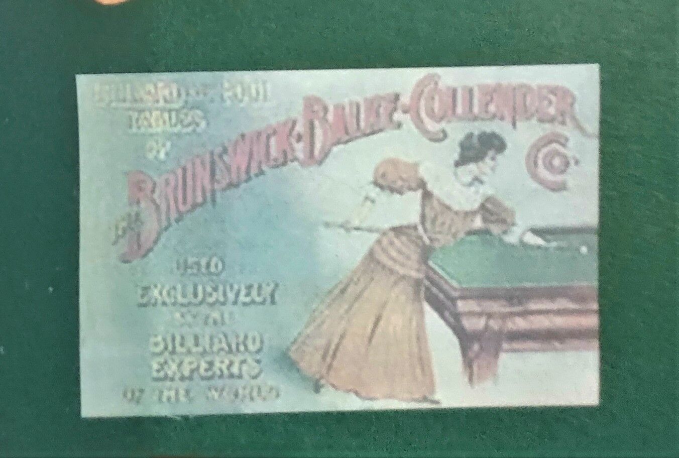 Display chest diorama for cd - billiards club - 80s - england