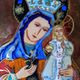 Glazed ceramic plaque of the Virgin and Child