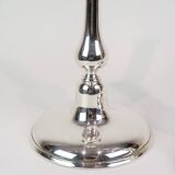 Set Of 2 Candlesticks Made In Silver Plated Brass Stamped I.P.O Hansen From 1890s