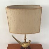 Vintage lamp 70s bronze pheasant