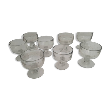 Coupes en verres soufflé 70's