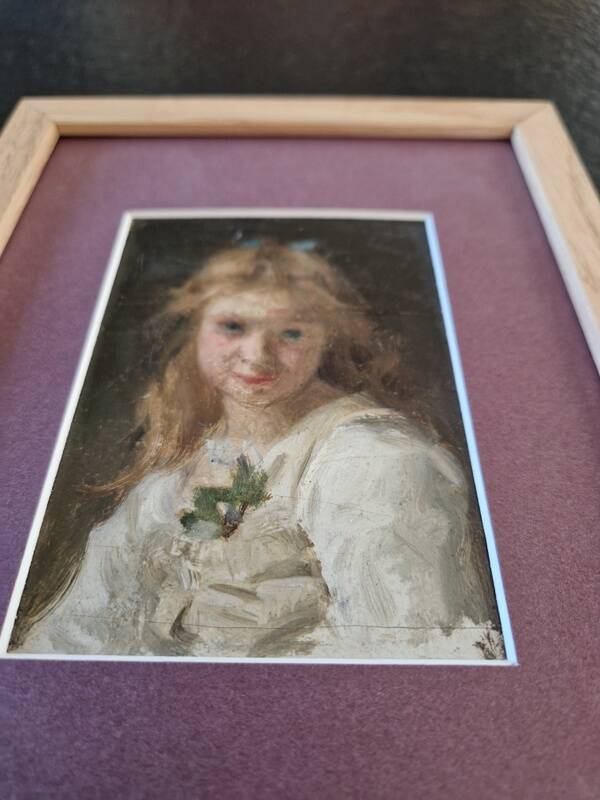 Jules Cyrille Cavé (1859-1946) - Oil on canvas - Portrait of a young girl