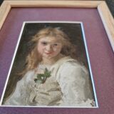 Jules Cyrille Cavé (1859-1946) - Oil on canvas - Portrait of a young girl