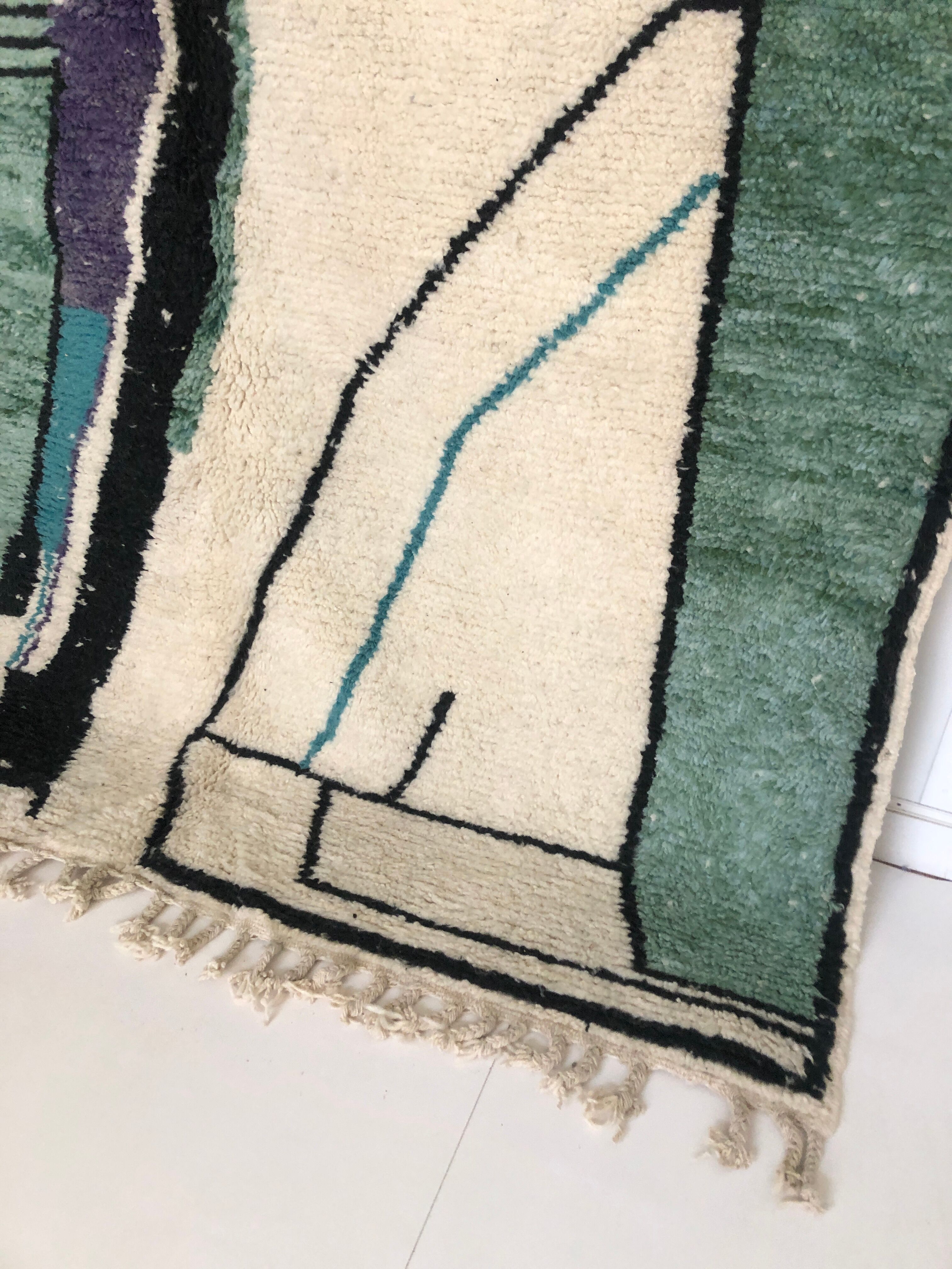 Moroccan Berber carpet Beni Ouarain with colorful patterns 2,91x2.07m