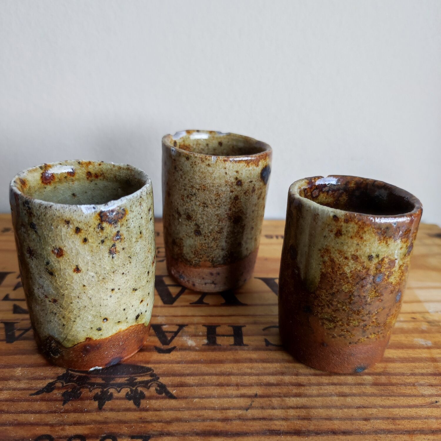 Pyrite stoneware decorative glasses