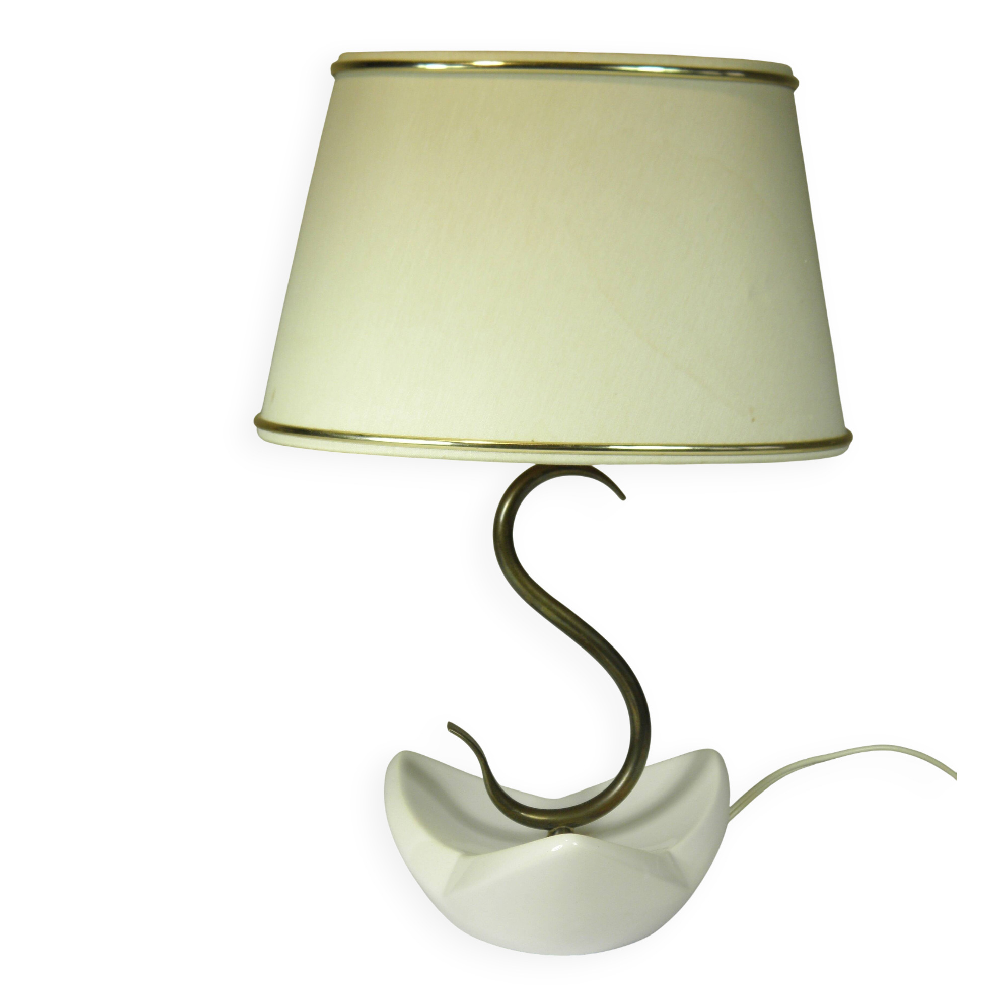 Ceramic and brass lamp from the 1950s.