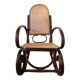 Wood and cane rocking chair
