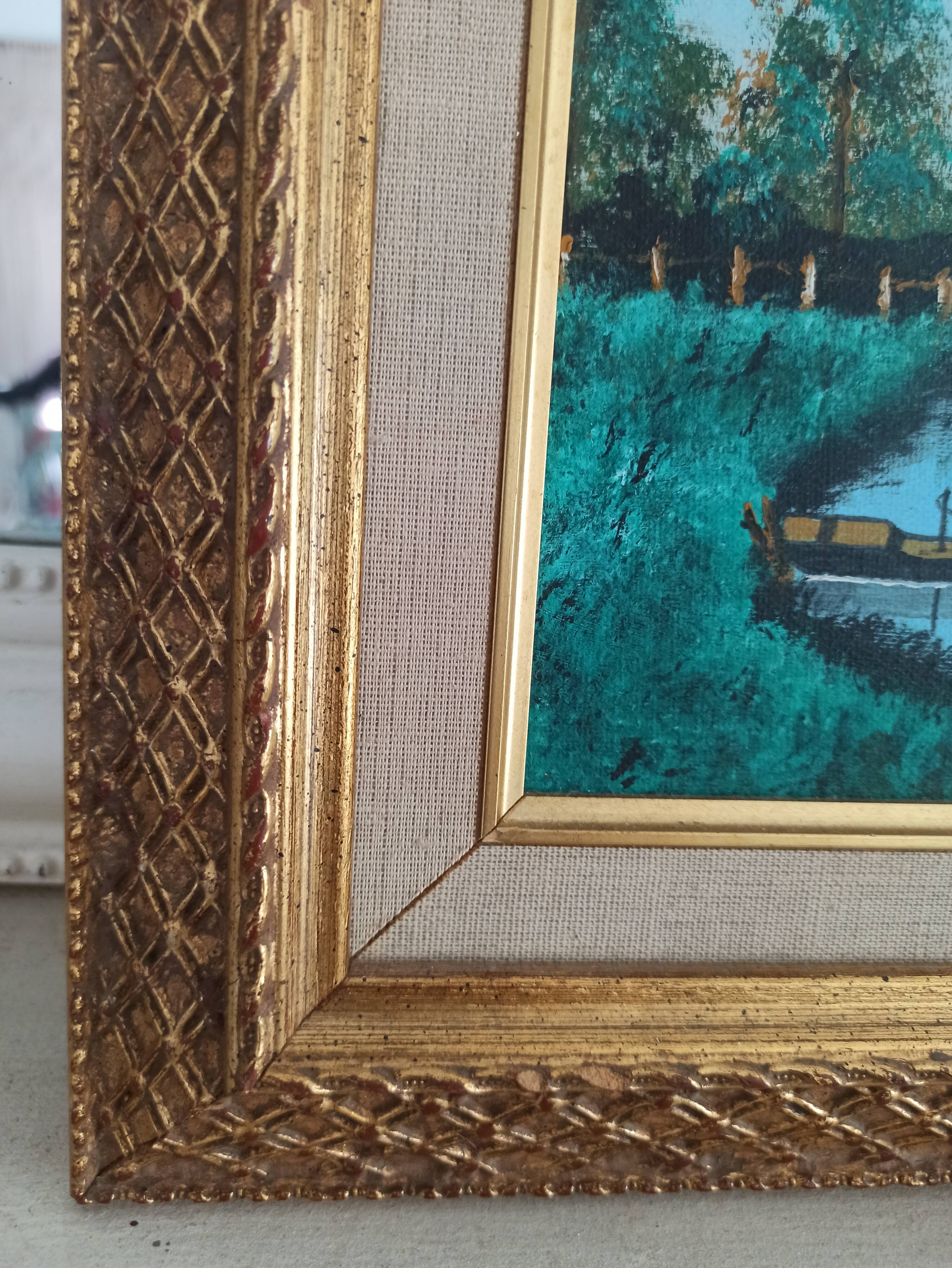 Oil painting with a beautiful quality frame.