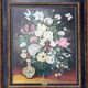 Pendant Gd Tableaux HST "Bouquet of flowers" signed Germaine Michelet + frame