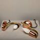 Set of vintage Danish Modern Brass and Copper Wall Sconces, 1950s