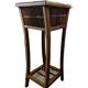 Vintage bamboo side table with drawer from the 20th century.