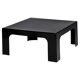 Table basse carrée en fibre de verre noire italienne des années 1970
