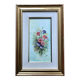 Very pretty framed watercolor bouquet of flowers Italy