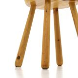 Solid pine stool, 1960s