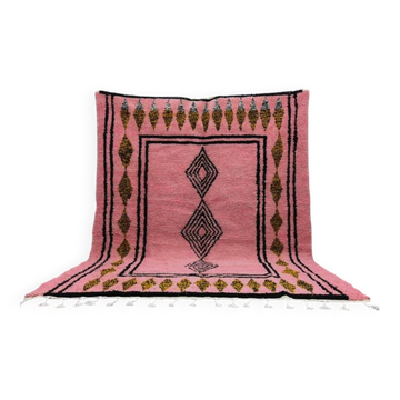 Tapis rosé bérbere fait main 250cmx150cm