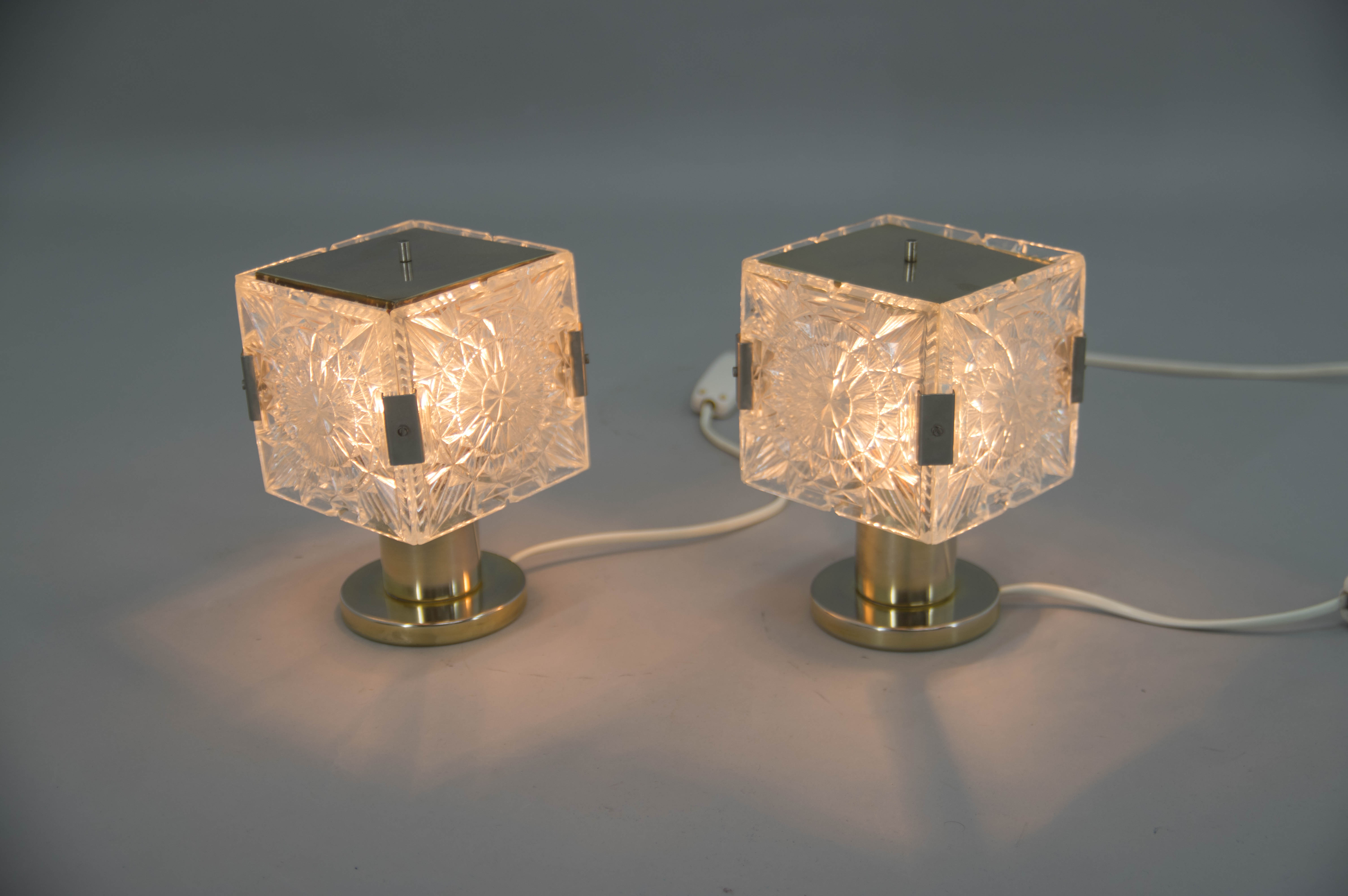 Set of two table lamps by Kamenicky Senov 1970s