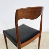 Scandinavian teak and leatherette chair