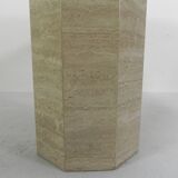 Table de salle à manger à 8 côtés en travertin du milieu du siècle, 1970