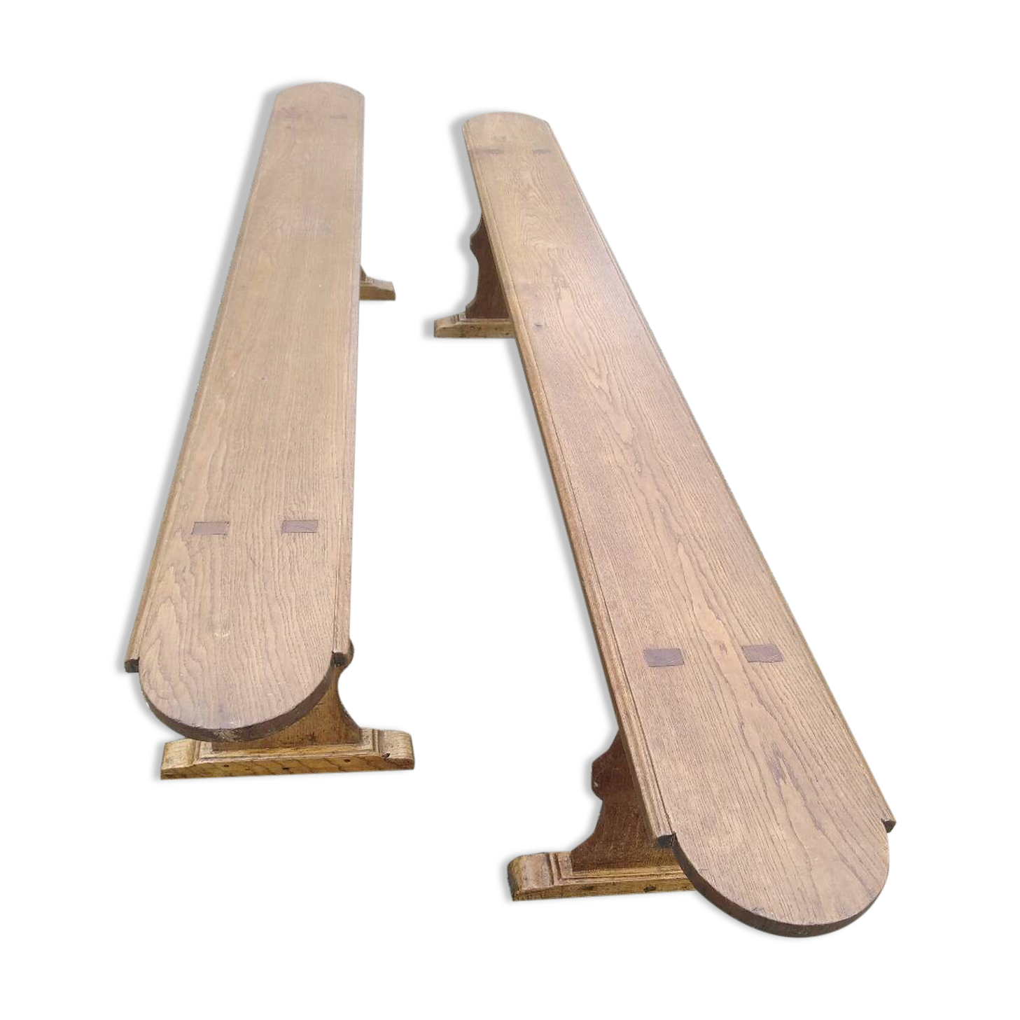 Pair of oak benches