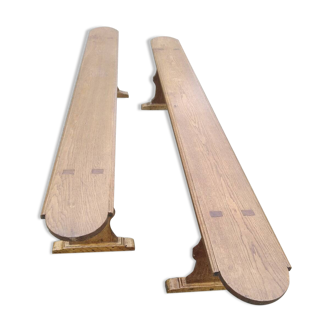 Pair of oak benches