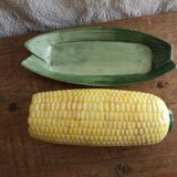 Box butter dish corn cob in slip