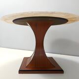 Dining Table with a Portuguese Pink Marble Top in the style of Carlo De Car