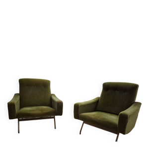 Fauteuil galion velours - vert