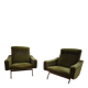 Fauteuil galion velours vert steiner