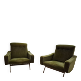 Galion armchair in green velvet steiner