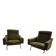 Fauteuil galion velours vert steiner