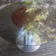 Table italienne - Acier et verre fumé - v. 1970