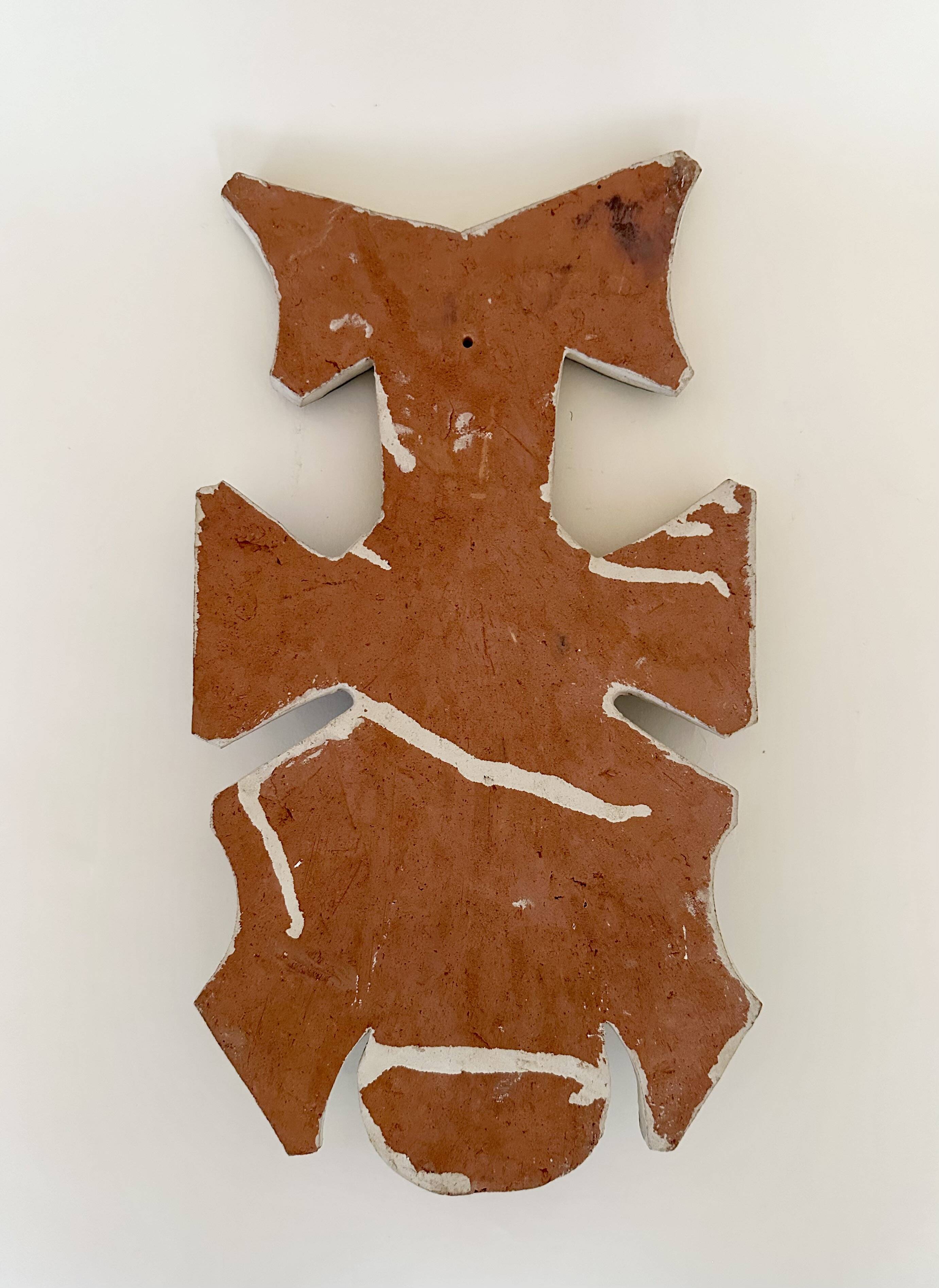 Painted terracotta wall mask