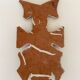 Painted terracotta wall mask