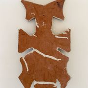 Painted terracotta wall mask