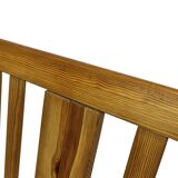 Canapé vintage deux places en pin des années 70 au design minimaliste