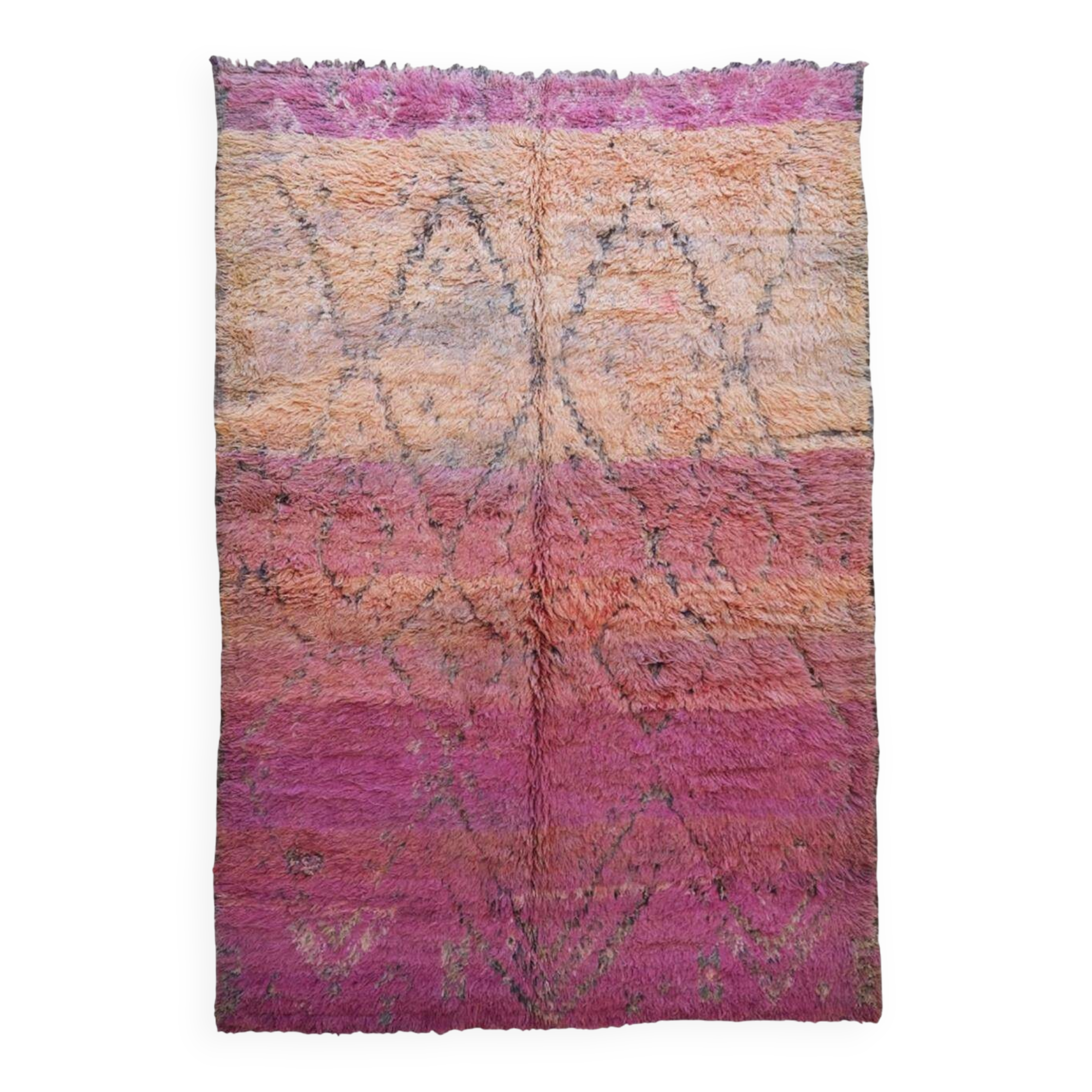 Tapis Vintage Rose Pêche - 295 x 185 cm