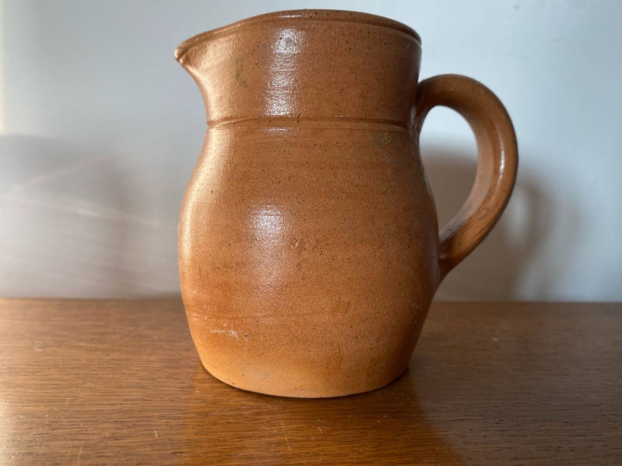 Pichet ancien la poterie des mottes grès marron beige cuisine vintage