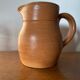 Antique pitcher la poterie des mottes stoneware brown beige vintage kitchen