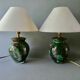 Paire de pieds de lampes Laque Line France années 70 80
