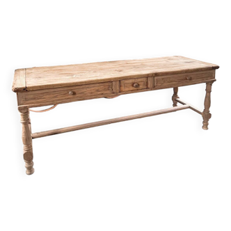 Old 19th century oak farm table