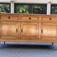 Louis XVI solid oak sideboard with 3 doors and 3 drawers, 175 cm